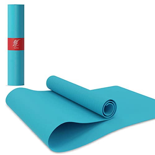 Lifelong LLYM99 Yoga mat for Women & Men EVA Material 8mm Sea Blue Anti Slip for Gym Workout - Gymom Wellness Warehouse 