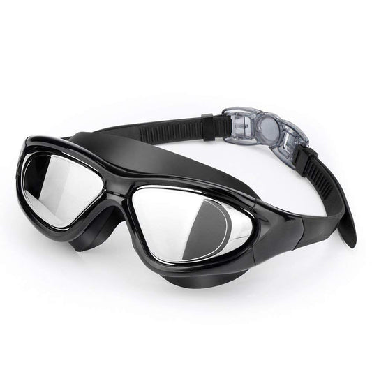 Swim Goggles with Free Protective Case Pro Clear Lens & Wide-Vision Swimming Goggles with UV and Anti Fog Protection for Adult Men Women - Black. - Gymom Wellness Warehouse 
