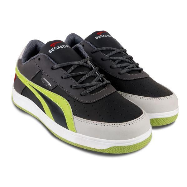 Richale Segastar Black White and Parrot Green Mens Casual Shoes - Gymom Wellness Warehouse 