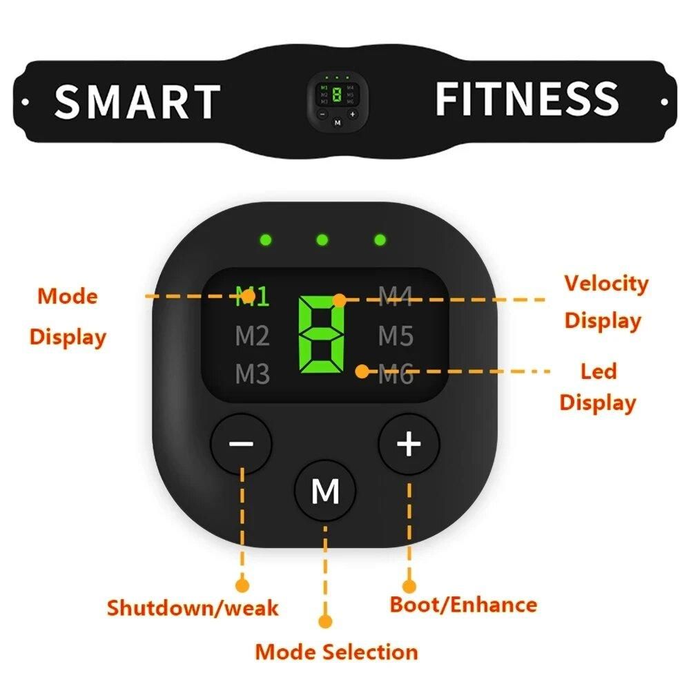 Electronic Abdominal Muscle Stimulator Smart Fitness Ab Belt - Gymom Wellness Warehouse 