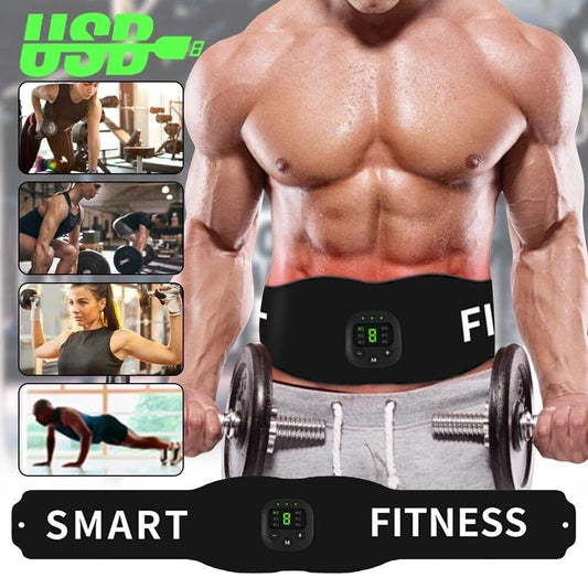Electronic Abdominal Muscle Stimulator Smart Fitness Ab Belt - Gymom Wellness Warehouse 
