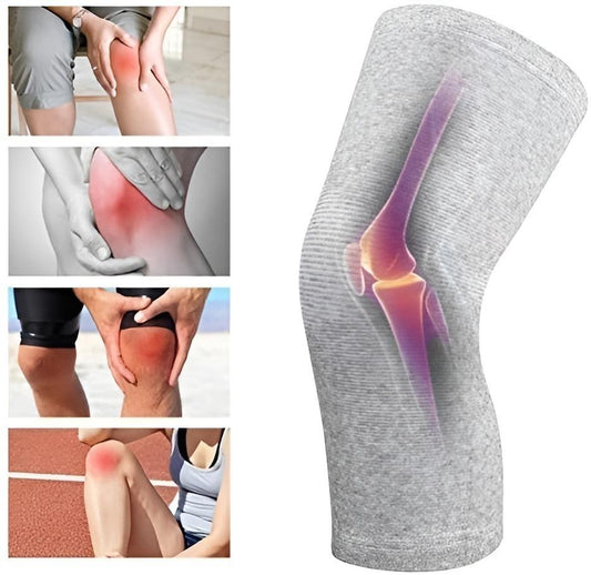 Unisex Bamboo Charcoal Elastic Warm Knee Sleeves - Gymom Wellness Warehouse 