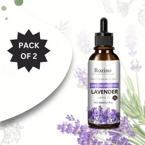 Rozino Pure & Natural Lavender Essential Oil 100ML (Pack pf 2 ) - Gymom Wellness Warehouse 